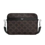 CELINE SMALL MESSENGER IN TRIOMPHE CANVAS AND CALFSKIN