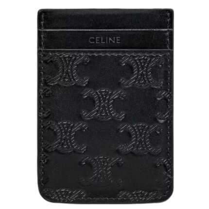 CELINE MAGNET CARD HOLDER IN CALFSKIN WITH TRIOMPHE EMBOSSED