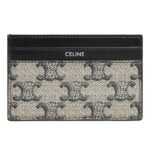 CELINE MEDIUM CARD HOLDER IN TRIOMPHE CANVAS AND CALFSKIN