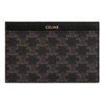 CELINE CARD HOLDER IN TRIOMPHE CANVAS AND CALFSKIN