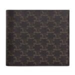CELINE BI FOLD WALLET WITH COIN COMPARTMENT IN TRIOMPHE CANVAS