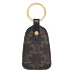 CELINE KEY HOLDER IN TRIOMPHE CANVAS AND CALFSKIN