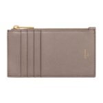 CELINE ZIPPED COMPACT CARD HOLDER ESSENTIALS IN GRAINED CALFSKIN BLACK