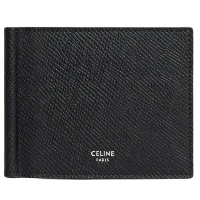 CELINE BILL CLIP WALLET IN GRAINED CALFSKIN