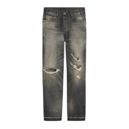 CELINE WESLEY JEANS IN BLACK PARADISO WASH DENIM