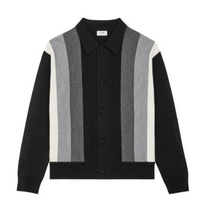 CELINE POLO CARDIGAN IN WOOL