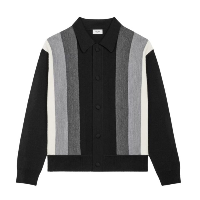 CELINE POLO CARDIGAN IN WOOL