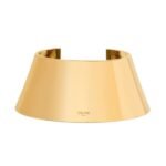 CELINE FORMES ABSTRAITES PYRAMID CUFF IN BRASS WITH GOLD FINISH