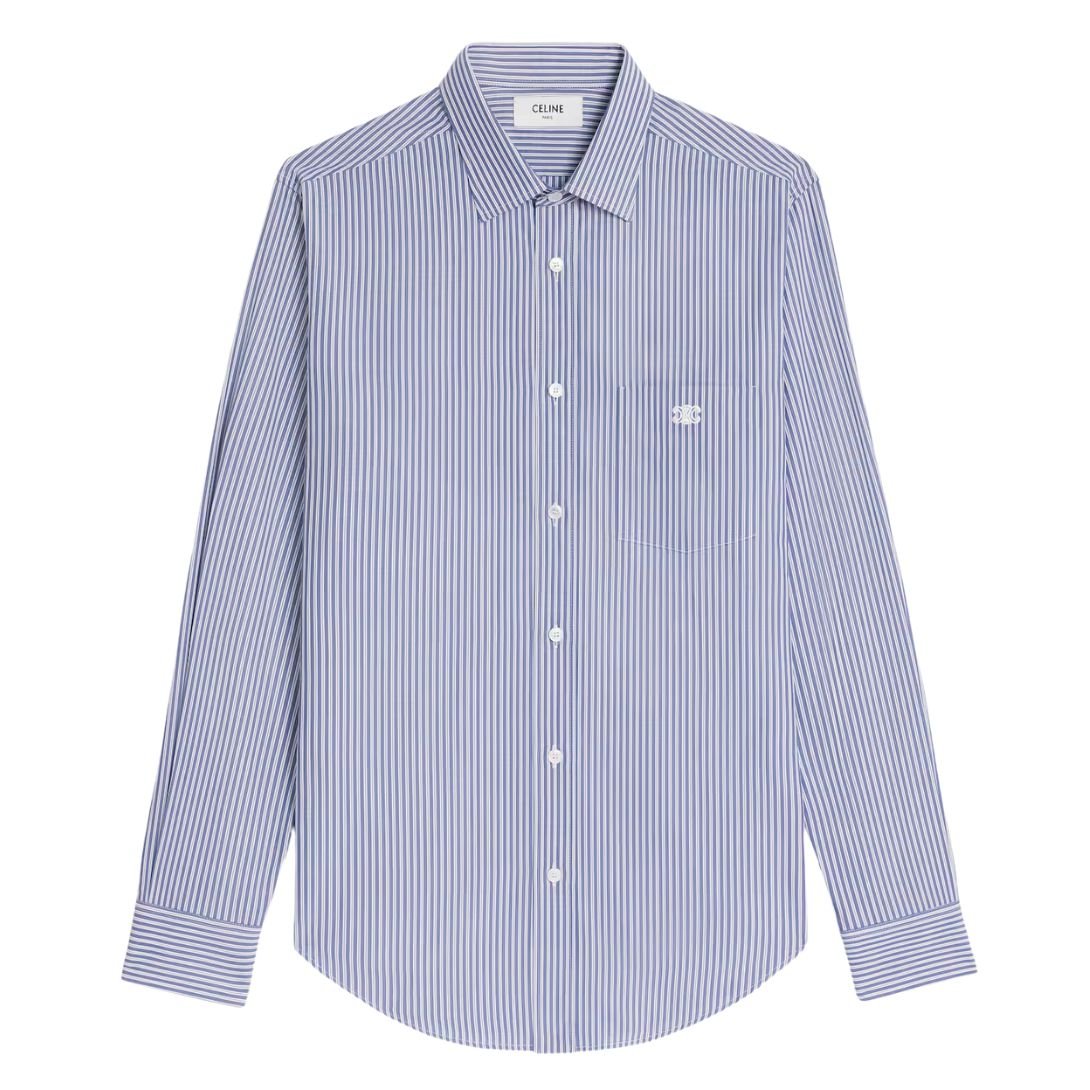 1 CELINE LOOSE SHIRT IN STRIPED COTTON
