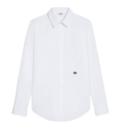 CELINE LOOSE SHIRT IN COTTON POPLIN WHITE