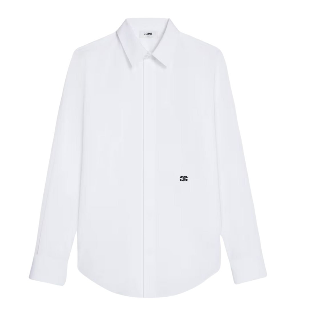 1 CELINE LOOSE SHIRT IN COTTON POPLIN WHITE