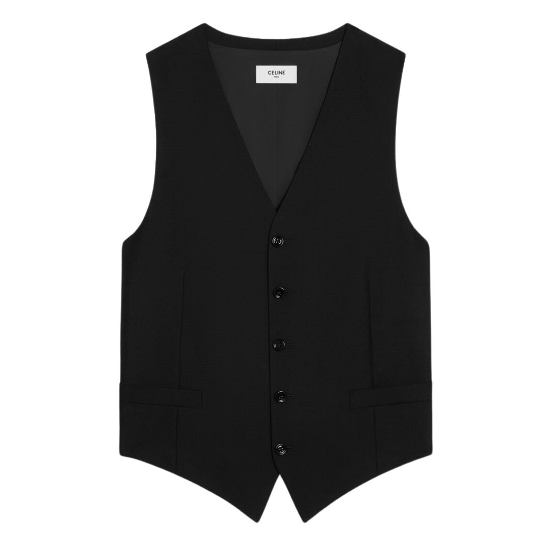 1 CELINE VEST IN WOOL AND MOHAIR