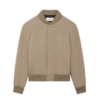 CELINE TRIOMPHE TEDDY JACKET IN COTTON AND WOOL GABARDINE