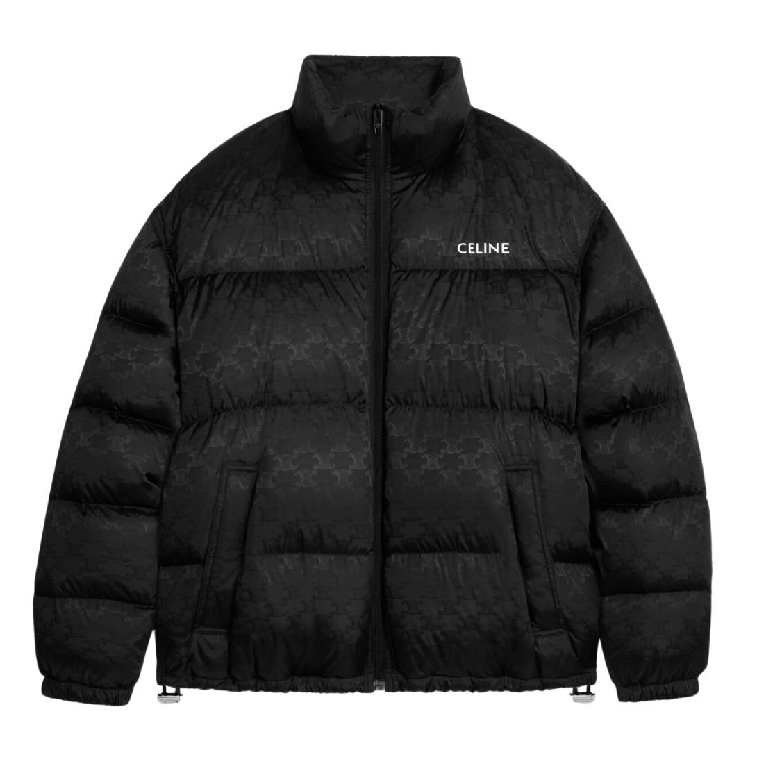 1 CELINE DOWN JACKET IN TRIOMPHE NYLON JACQUARD