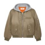 CELINE HOODED BOMBER JACKET IN NYLON TWILL