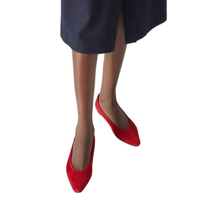 LORO PIANA PRIMULA BALLET FLAT RED RASPBERRY