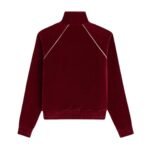 CELINE TRIOMPHE TRACKSUIT JACKET IN VELVET JERSEY BORDEAUX
