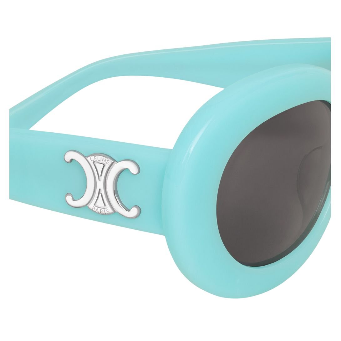 10 CELINE TRIOMPHE SKATE 01 SUNGLASSES IN ACETATE MILKY TURQUOISE