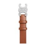 CELINE LARGE TRIOMPHE BELT IN VINTAGE CALFSKIN CAMEL