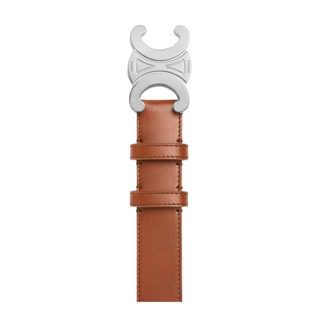10 CELINE LARGE TRIOMPHE BELT IN VINTAGE CALFSKIN CAMEL