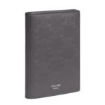 CELINE VERTICAL CARD HOLDER IN CALFSKIN WITH TRIOMPHE EMBOSSED ANTHRACITE