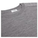 CELINE TRIOMPHE CREW NECK SWEATER IN WOOL MEDIUM GREY