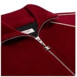 CELINE TRIOMPHE TRACKSUIT JACKET IN VELVET JERSEY BORDEAUX