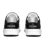 CELINE TRAINER CT 07 LOW LACE UP SNEAKER IN MESH CALFSKIN AND LAMINATED CALFSKIN
