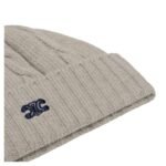CELINE TRIOMPHE CABLE KNIT BEANIE IN CASHMERE LIGHT GREY