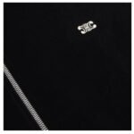 CELINE TRIOMPHE TRACKSUIT JACKET IN VELVET JERSEY BLACK-WHITE