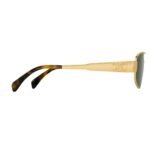 CELINE TRIOMPHE METAL 03 SUNGLASSES IN METAL GOLD-GREEN