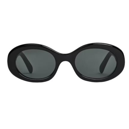 CELINE TRIOMPHE 01 SUNGLASSES IN ACETATE BLACK-BLACK