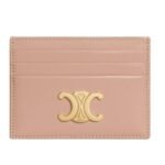 CELINE CARD HOLDER TRIOMPHE IN SHINY CALFSKIN RICE
