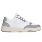 CELINE TRAINER CT 09 LOW LACE UP SNEAKER IN CALFSKIN AND MESH OPTIC WHITE-GREEN
