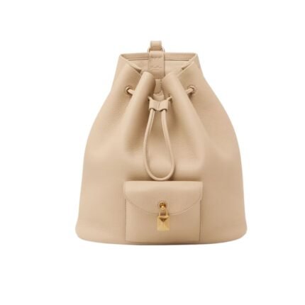LORO PIANA EXTRA DRAWSTRING BACKPACK L27 LIGHT MASTIC