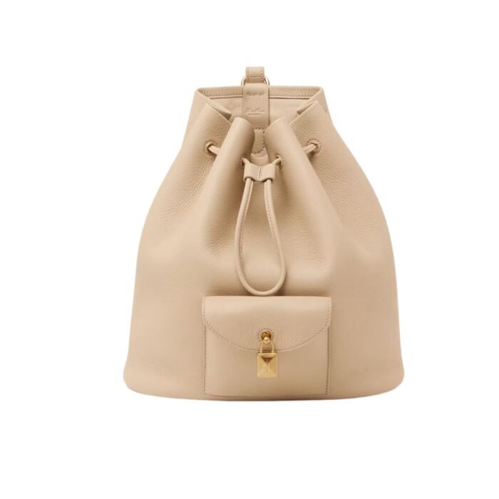 LORO PIANA EXTRA DRAWSTRING BACKPACK L27 BLUE NAVY