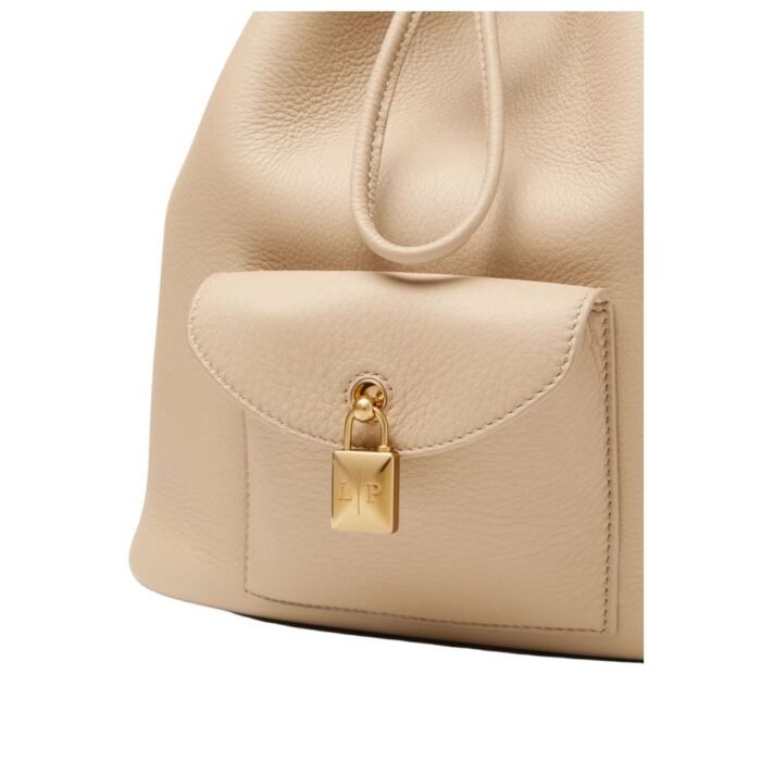 LORO PIANA EXTRA DRAWSTRING BACKPACK L27 LIGHT MASTIC