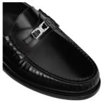CELINE LUCO TRIOMPHE LOAFER IN POLISHED BULL BLACK-SILVER