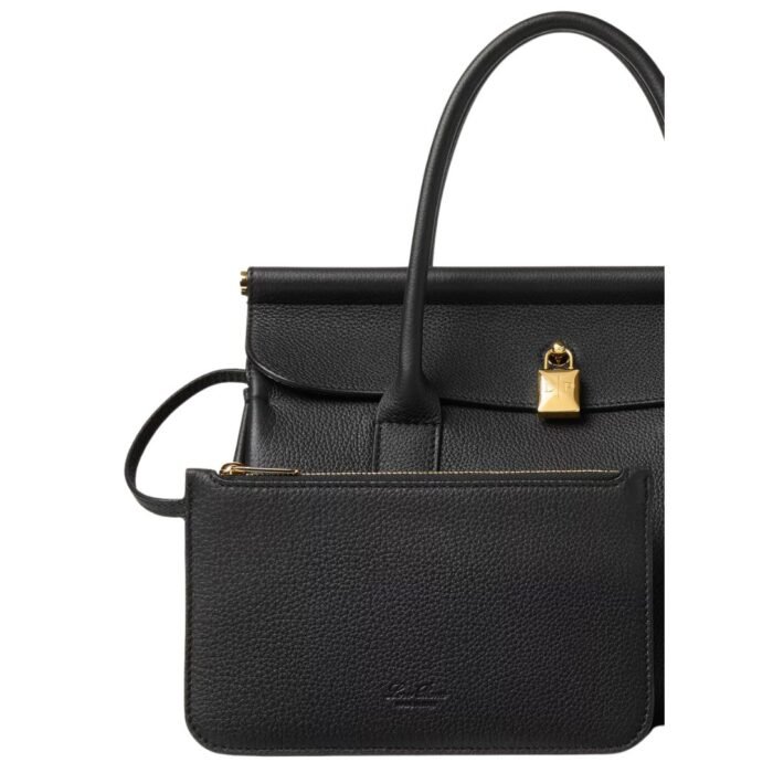 LORO PIANA LOOM BAG L25 BLACK-SUN GOLD
