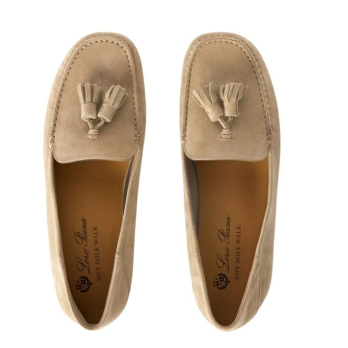 LORO PIANA DOT SOLE WALK LOAFER CASHEW BUTTER