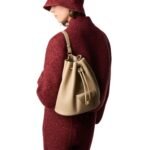 LORO PIANA EXTRA DRAWSTRING BACKPACK L27 LIGHT MASTIC