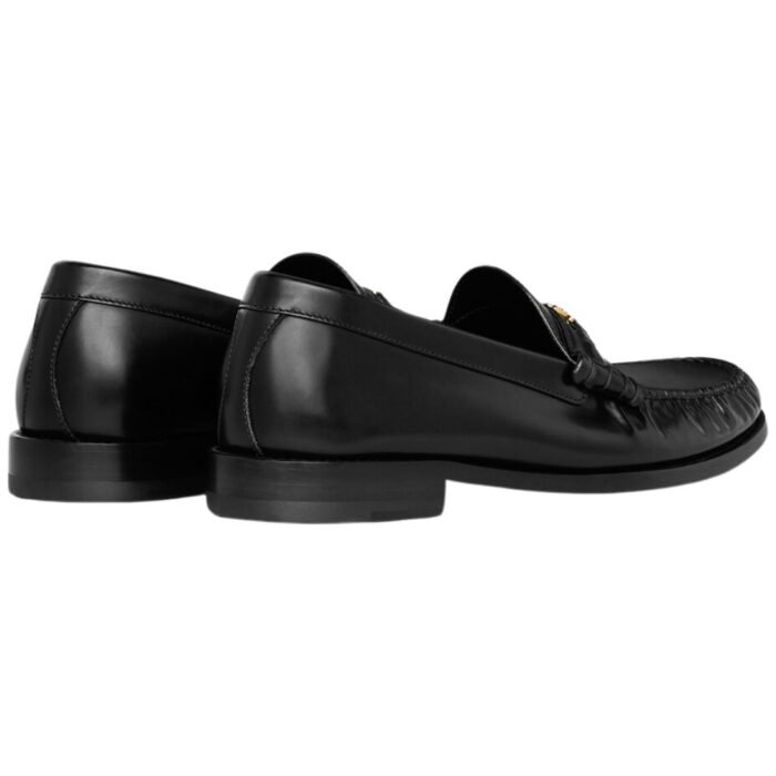 CELINE LUCO TRIOMPHE LOAFER IN POLISHED BULL BLACK
