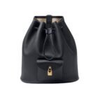 LORO PIANA EXTRA DRAWSTRING BACKPACK L27 BLUE NAVY