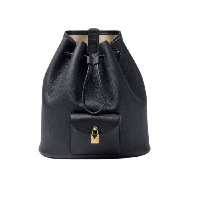 LORO PIANA EXTRA DRAWSTRING BACKPACK L27 BLUE NAVY