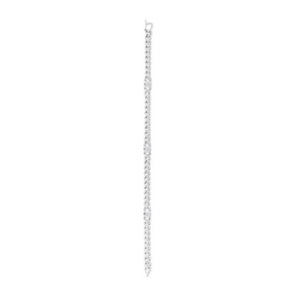 CELINE TRIOMPHE SMALL GOURMETTE BRACELET IN BRASS WITH RHODIUM FINISH