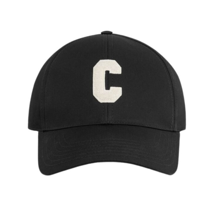 CELINE INITIAL BASEBALL CAP IN COTTON BLACK