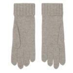 CELINE TRIOMPHE CABLE KNIT GLOVES IN CASHMERE