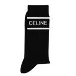 CELINE SOCKS IN STRIPED COTTON BLACK