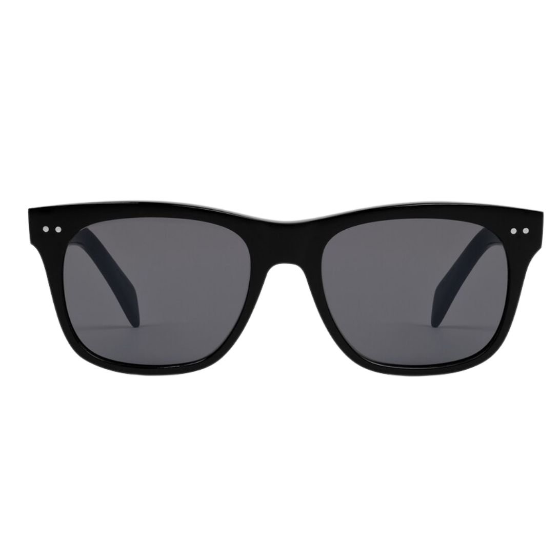 2 CELINE BLACK FRAME 59 SUNGLASSES IN ACETATE BLACK