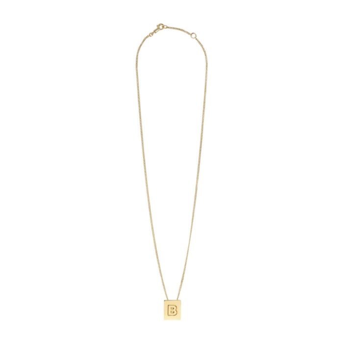 CELINE ALPHABET B NECKLACE IN BRASS WITH GOLD FINISH